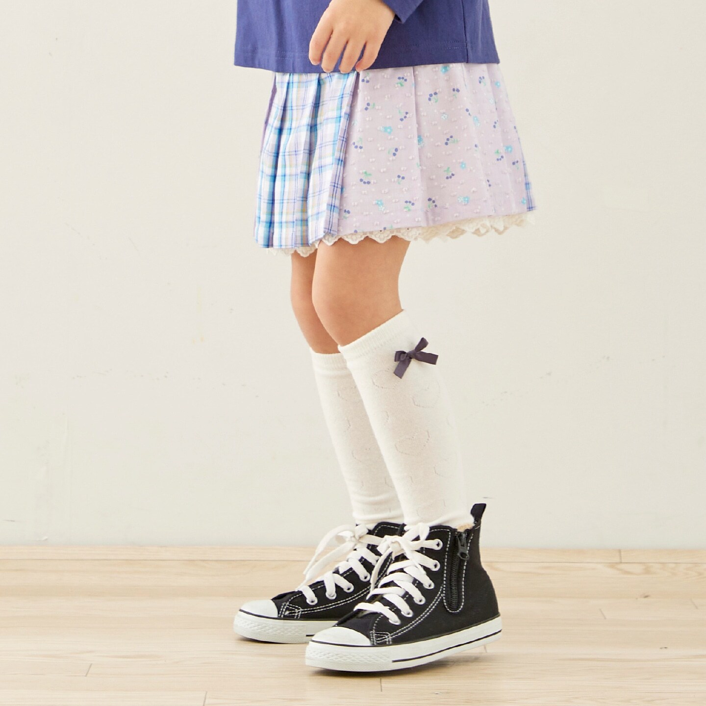 リボン ハイソックス