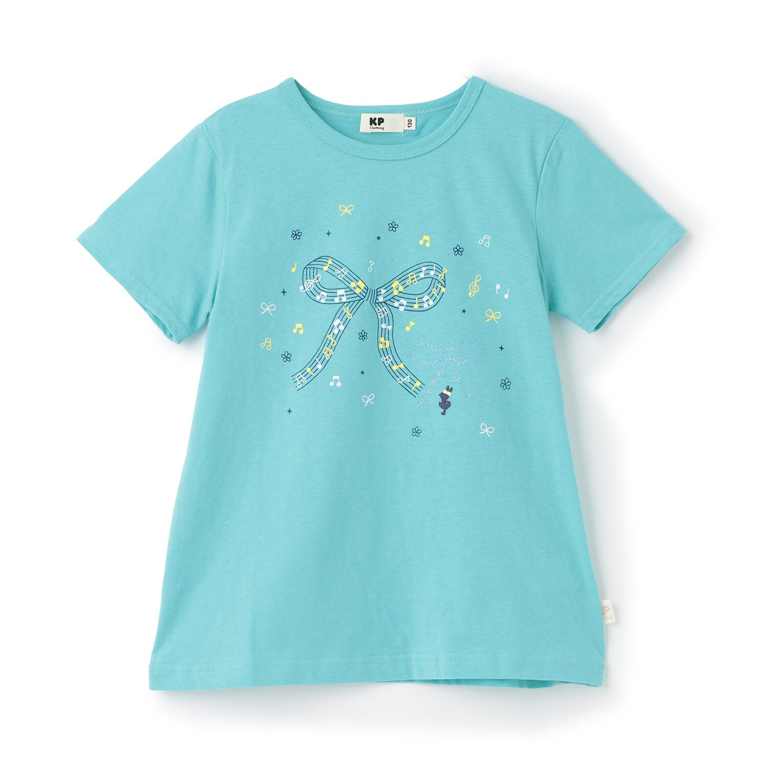 ラメリボンプリント Tシャツ