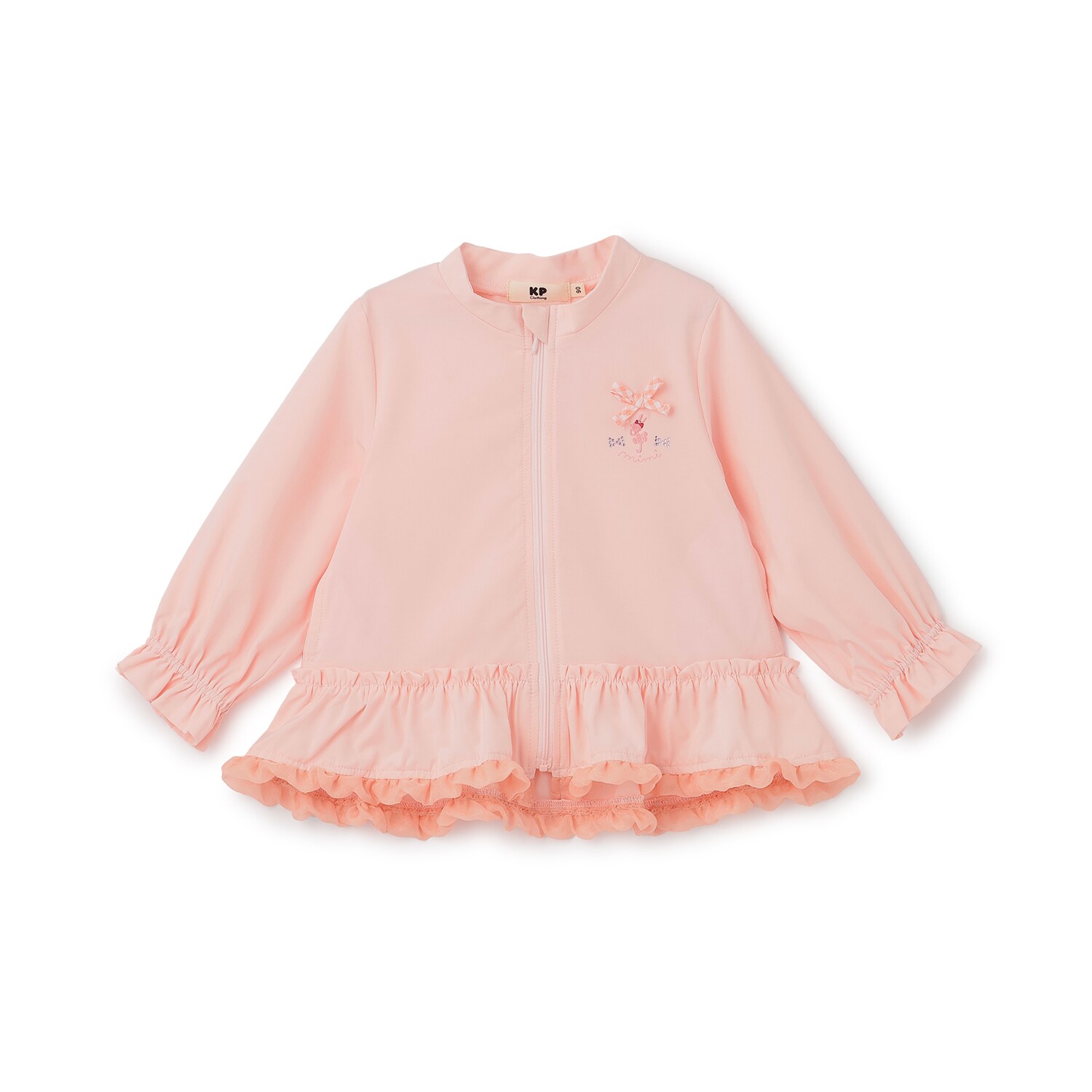 リップストップ裾フリルウィンドブレーカー