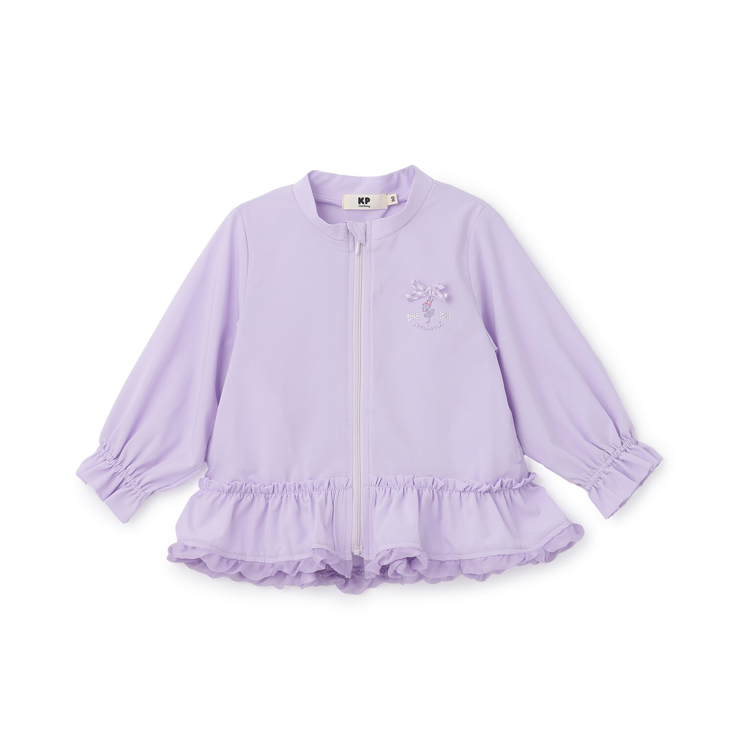 リップストップ裾フリルウィンドブレーカー