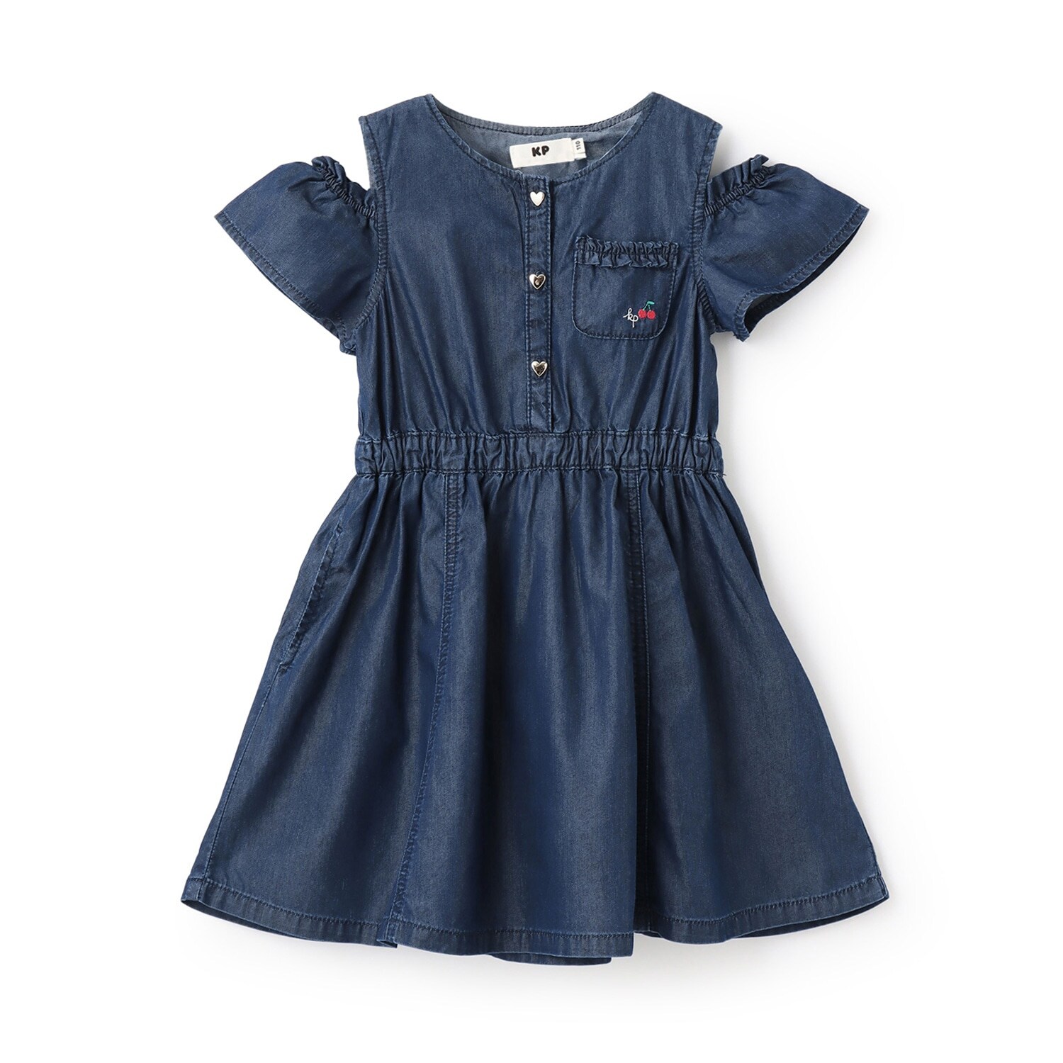 【冷感デニム】 肩見せワンピース