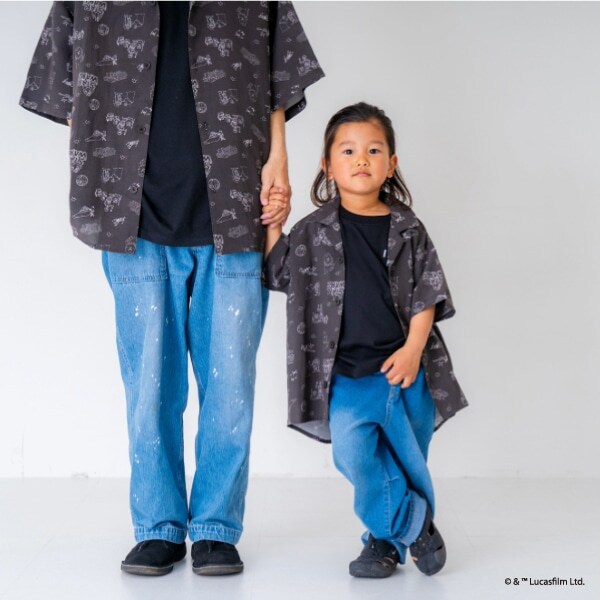 【親子リンク】【Disney】Kidsスターウォーズ/総柄半袖シャツ