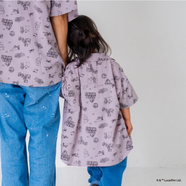 【親子リンク】【Disney】Kidsスターウォーズ/総柄半袖シャツ