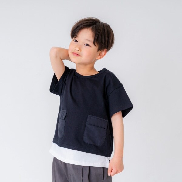 布帛ポケット半袖Tシャツ