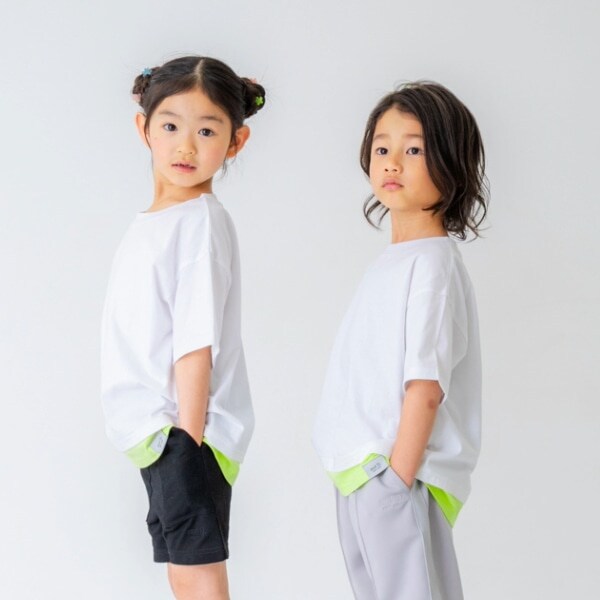 【親子リンク】Kidsカラーレイヤード風Tシャツ