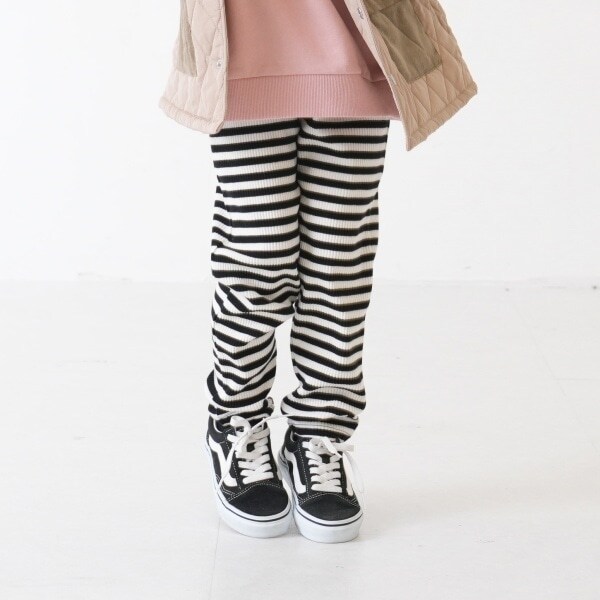 【防汚加工】365D.ボーダーレギンス