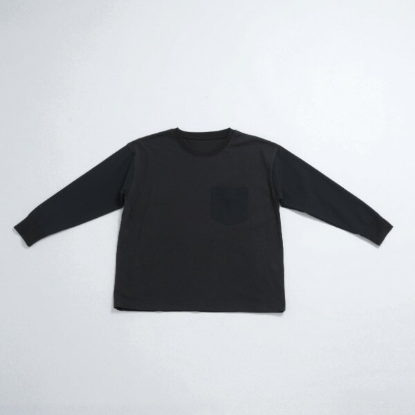 袖ポケット布帛ワイドロンT
