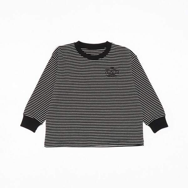 【リンク】ミジンボーダー袖リブワイドロンT