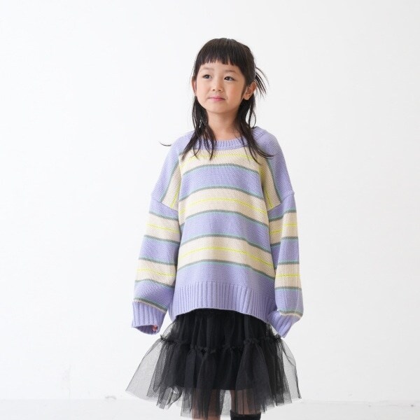 【リンク】【洗濯機可】ボーダーニット