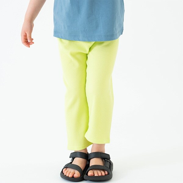 【365D.】防汚ムジリブ7分レギンス