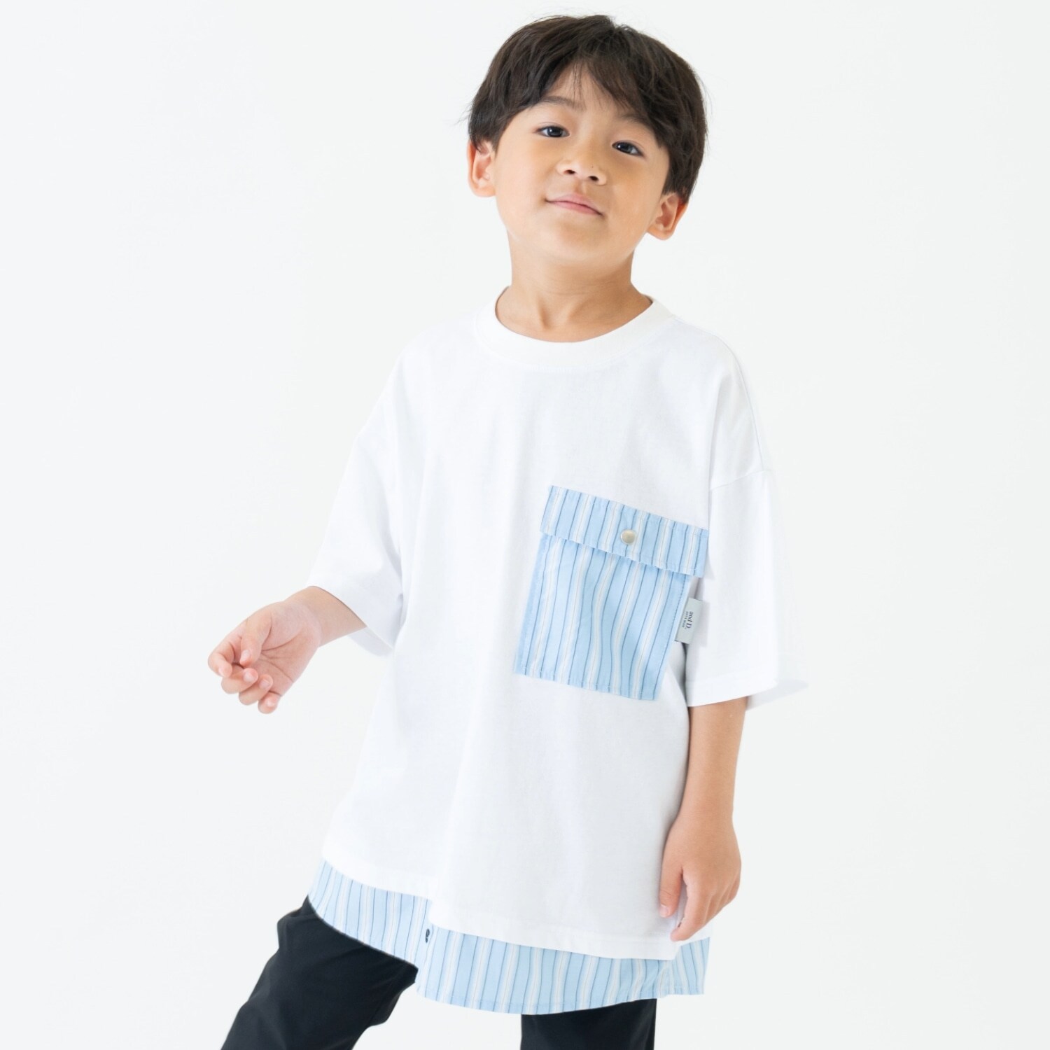 シャツレイヤード風ビッグ半T