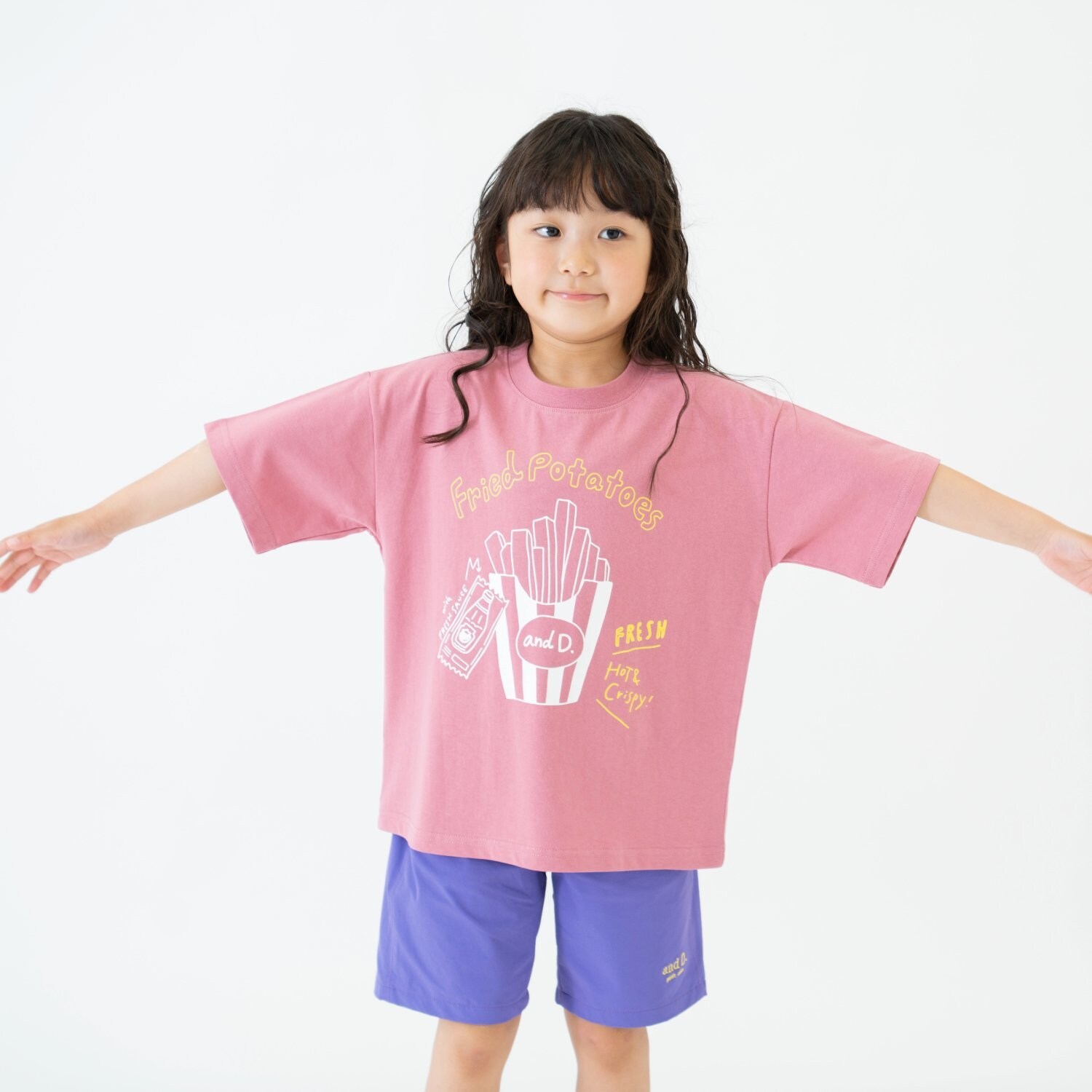 【綿100%】【365D.】ジャンキーまんぷくワイド半T