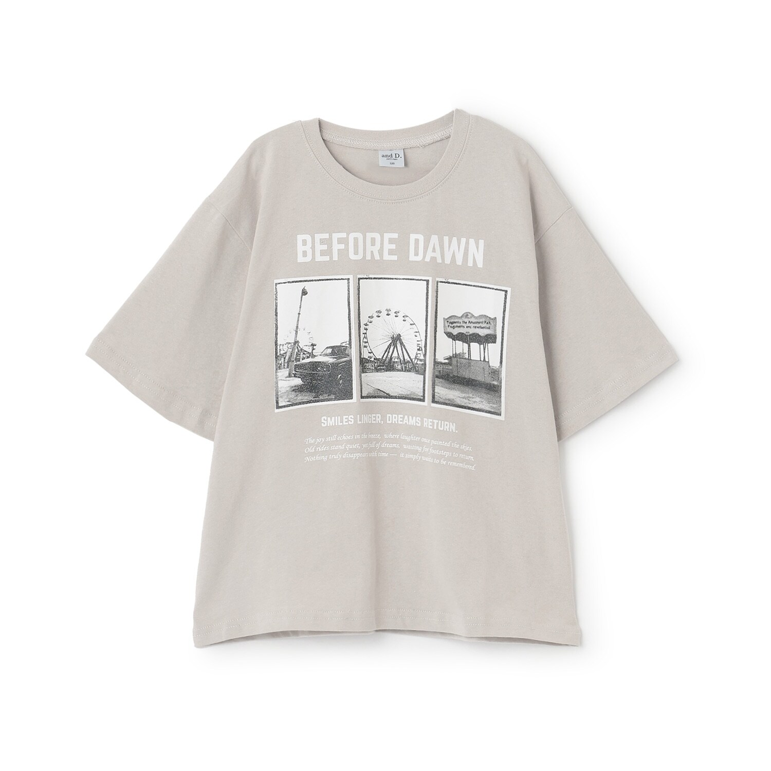 【綿100%】遊園地フォトプリント半袖T