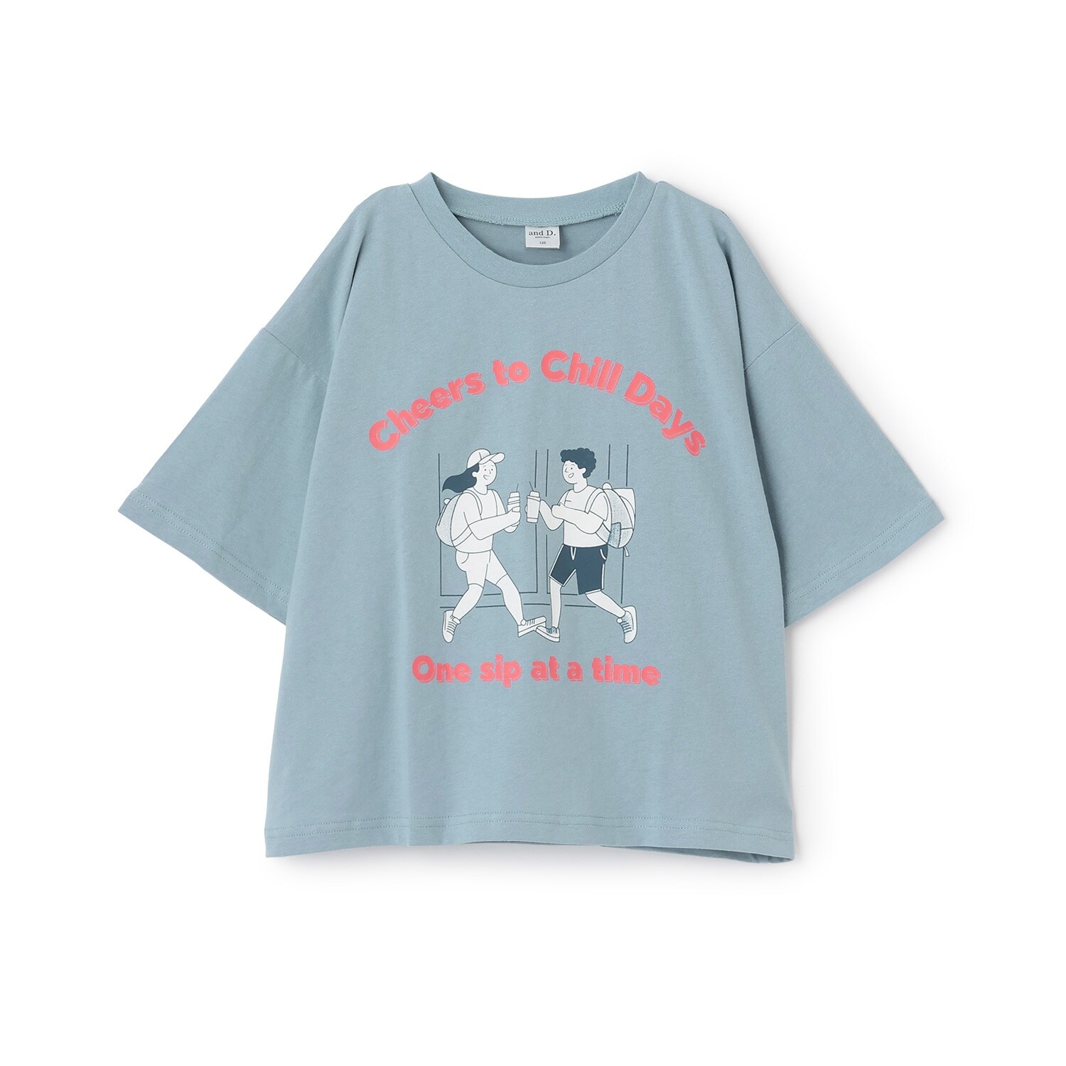 【綿100%】ピクニックモチーフ半袖T