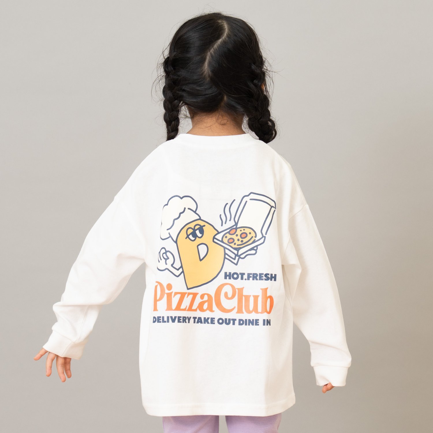 【綿100】【365D.】OFUZAKE柄ロンT