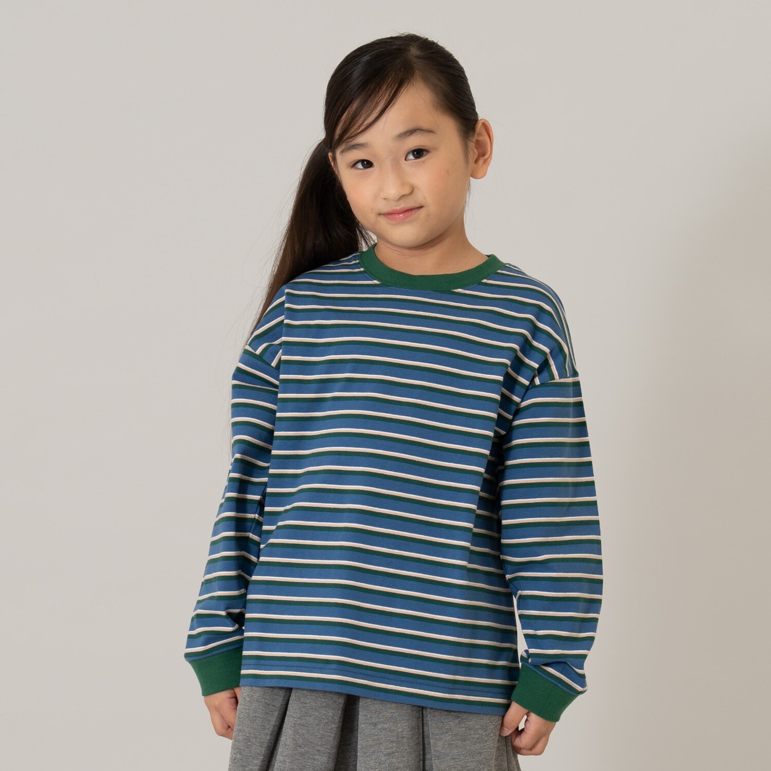 【親子リンク】【綿100】【365D.】アソートボーダーワイドロンT