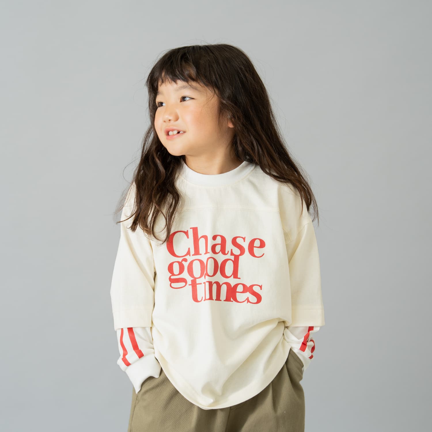 レイヤード風ラインロンT