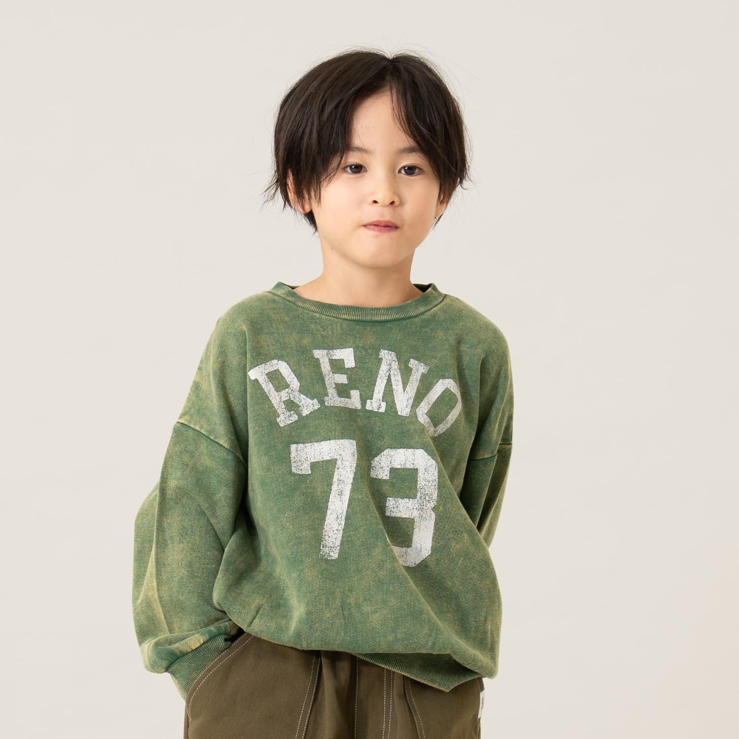 アメカジロゴプリントトレーナー