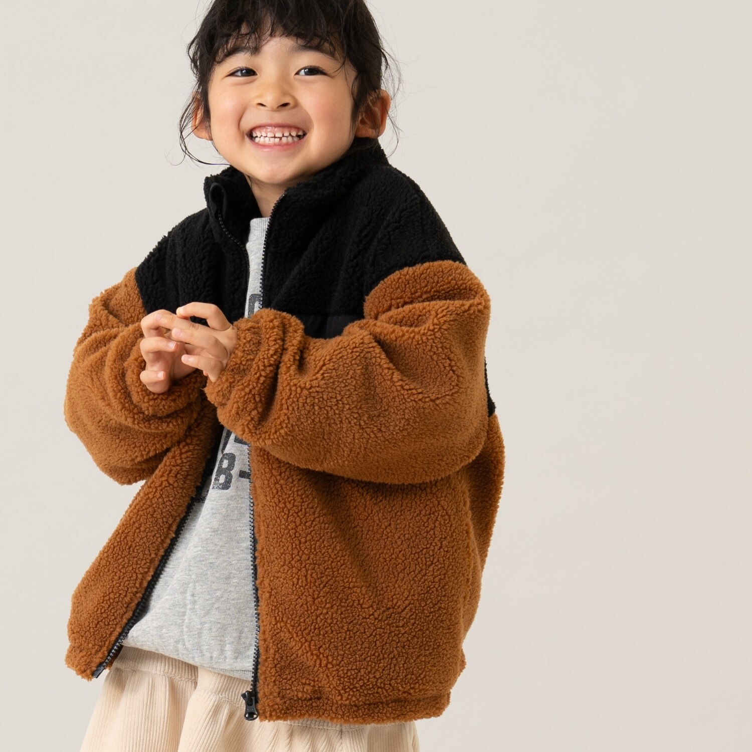 ボアスタンドブルゾン/あったか/アウター