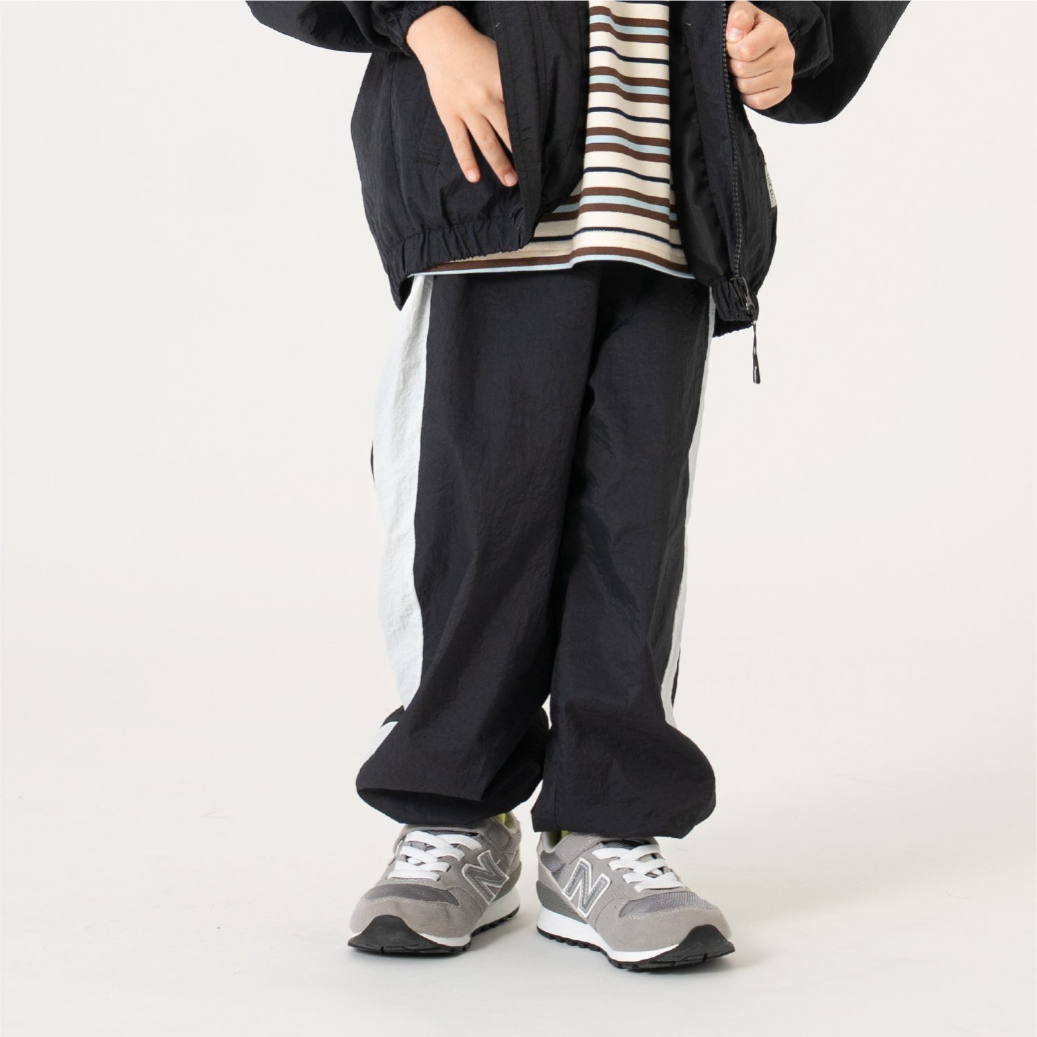 【撥水】配色ラインジョガーパンツ