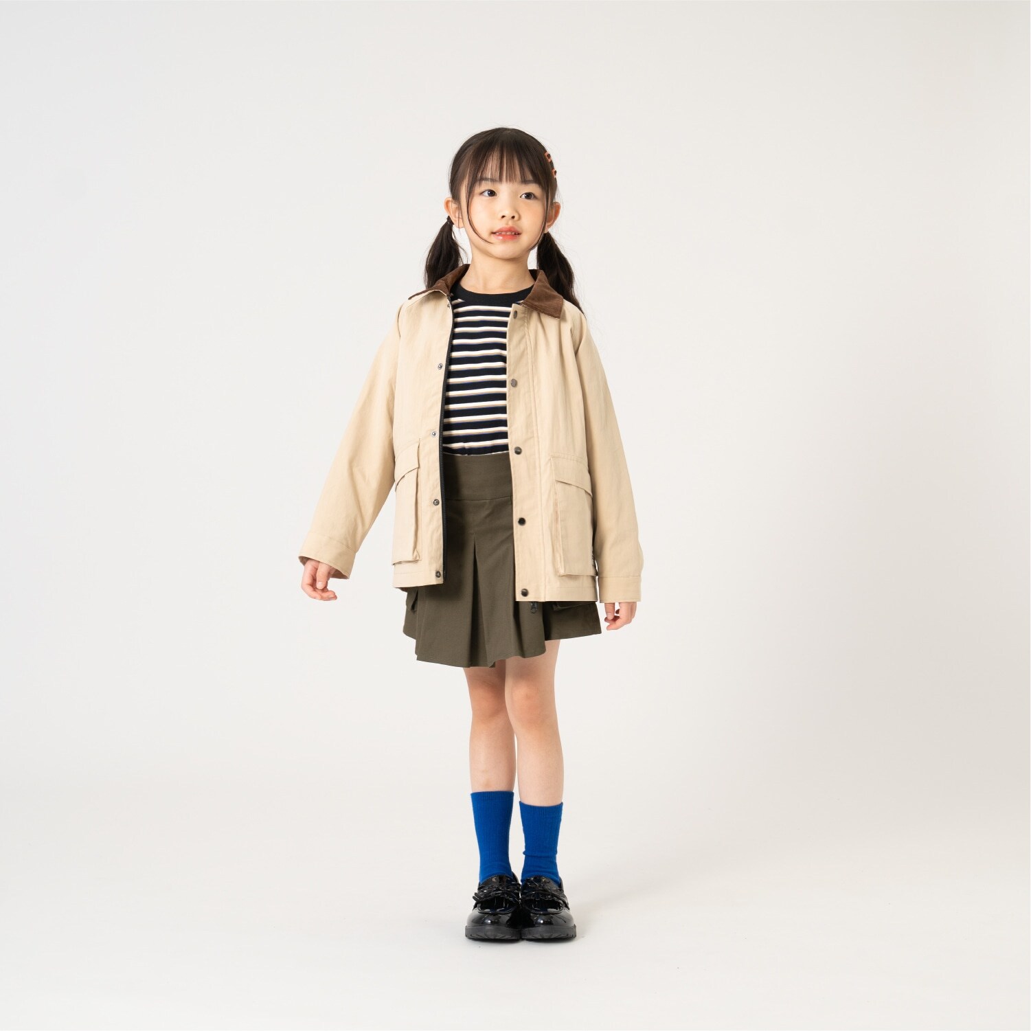 衿コーデュロイジップアップジャケット