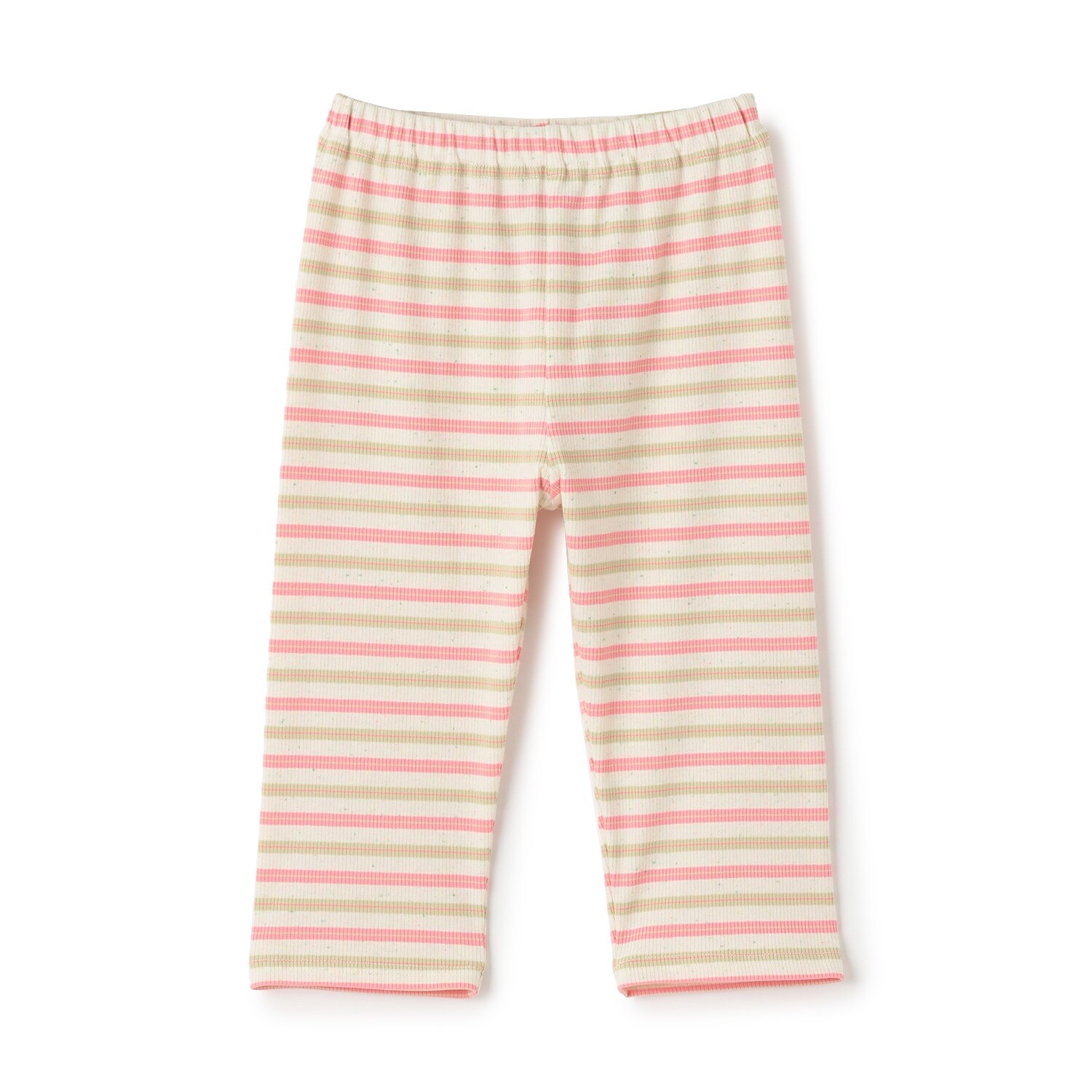 【365D】リブボーダー6分丈レギンス