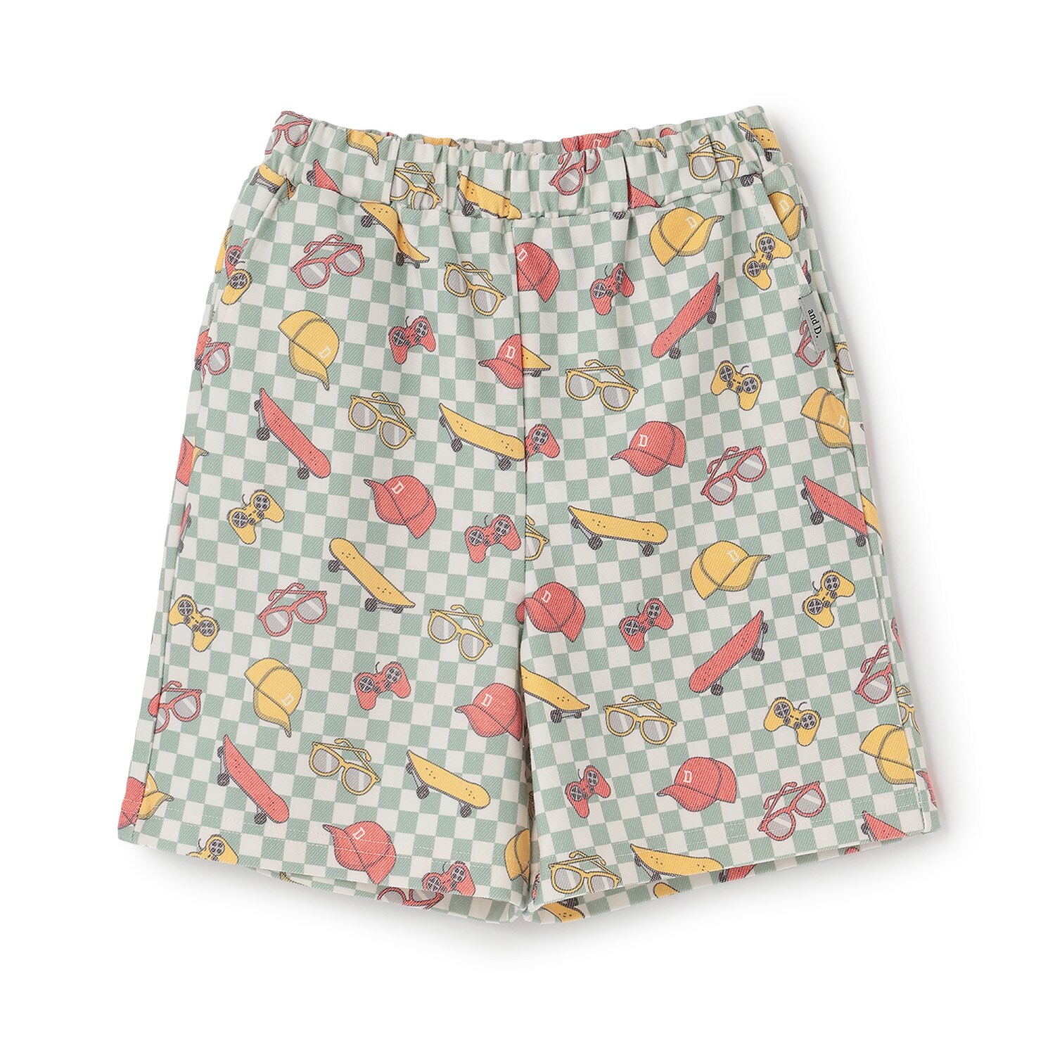 のびっとカットツイル柄ショートパンツ
