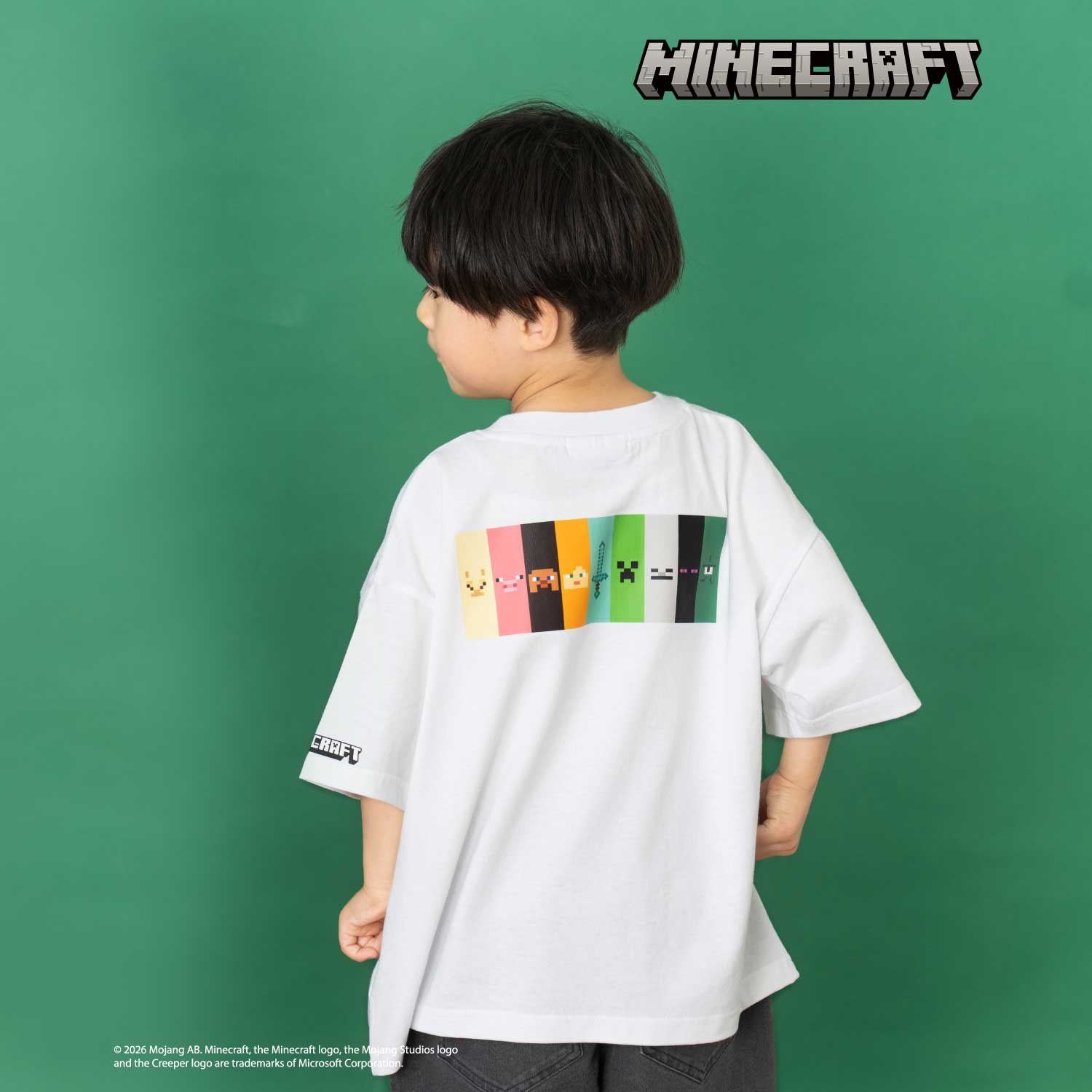 【マインクラフト】スクエアアイコンフェイス半袖T