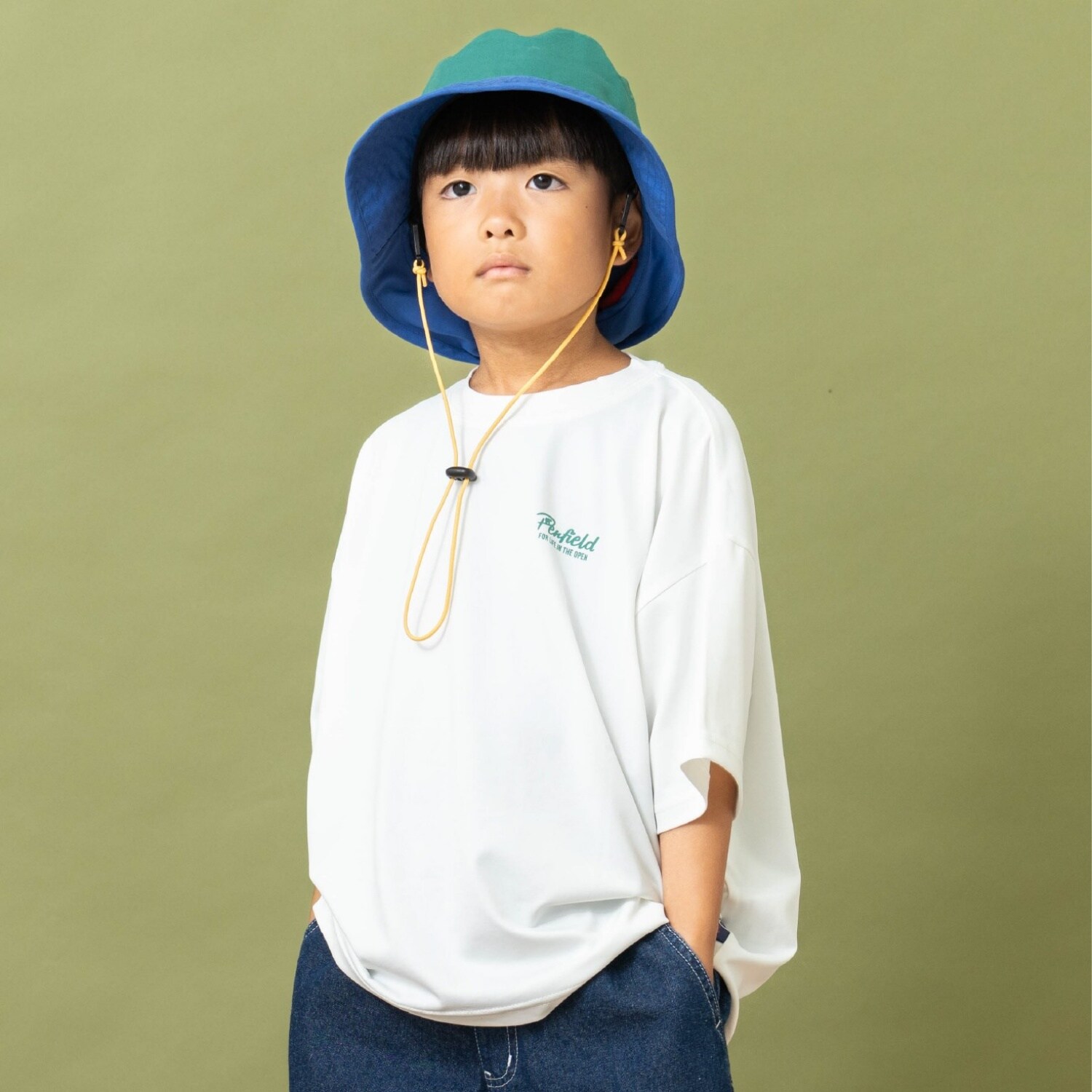 【Penfield】【親子リンク】【接触冷感】キッズメッセージロゴバックBIG Tシャツ