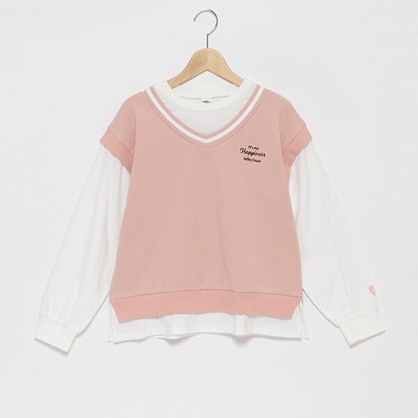 【milkycoast】ベストレイヤードトレーナー