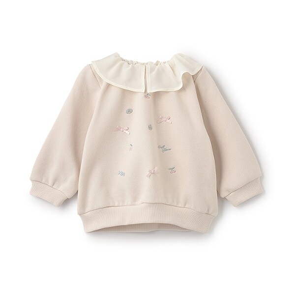 フリル衿トレーナー