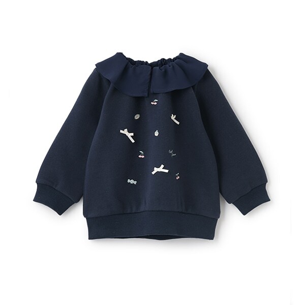 フリル衿トレーナー