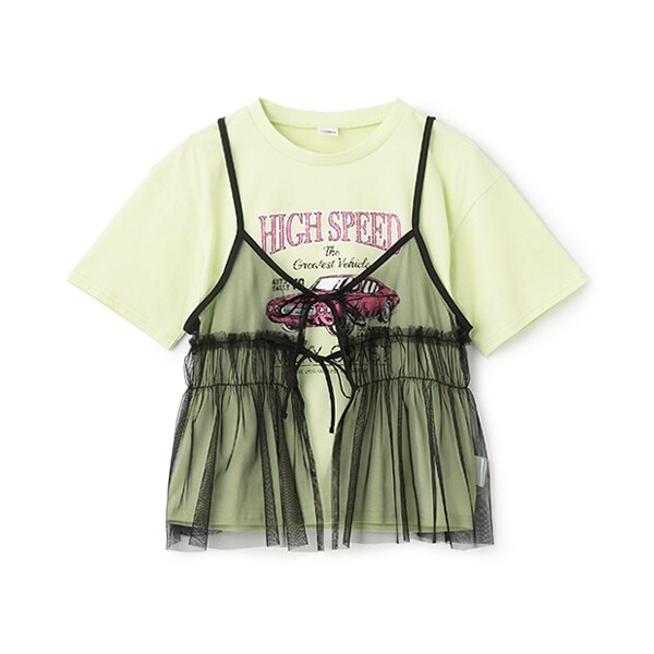 【milky coast】チュール×ビスチェ半袖T