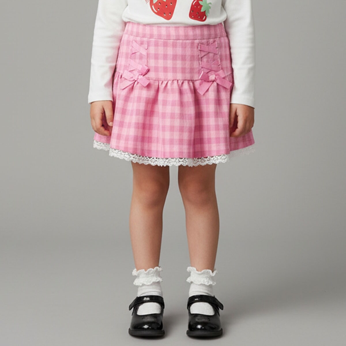 編み上げりぼんスカート