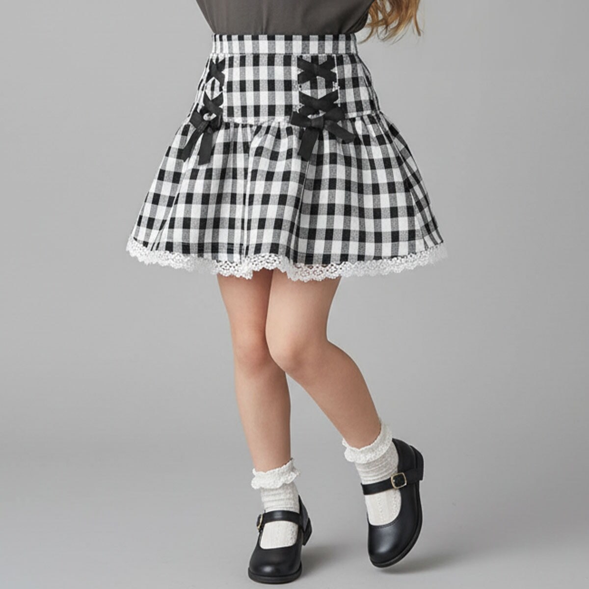 編み上げりぼんスカート