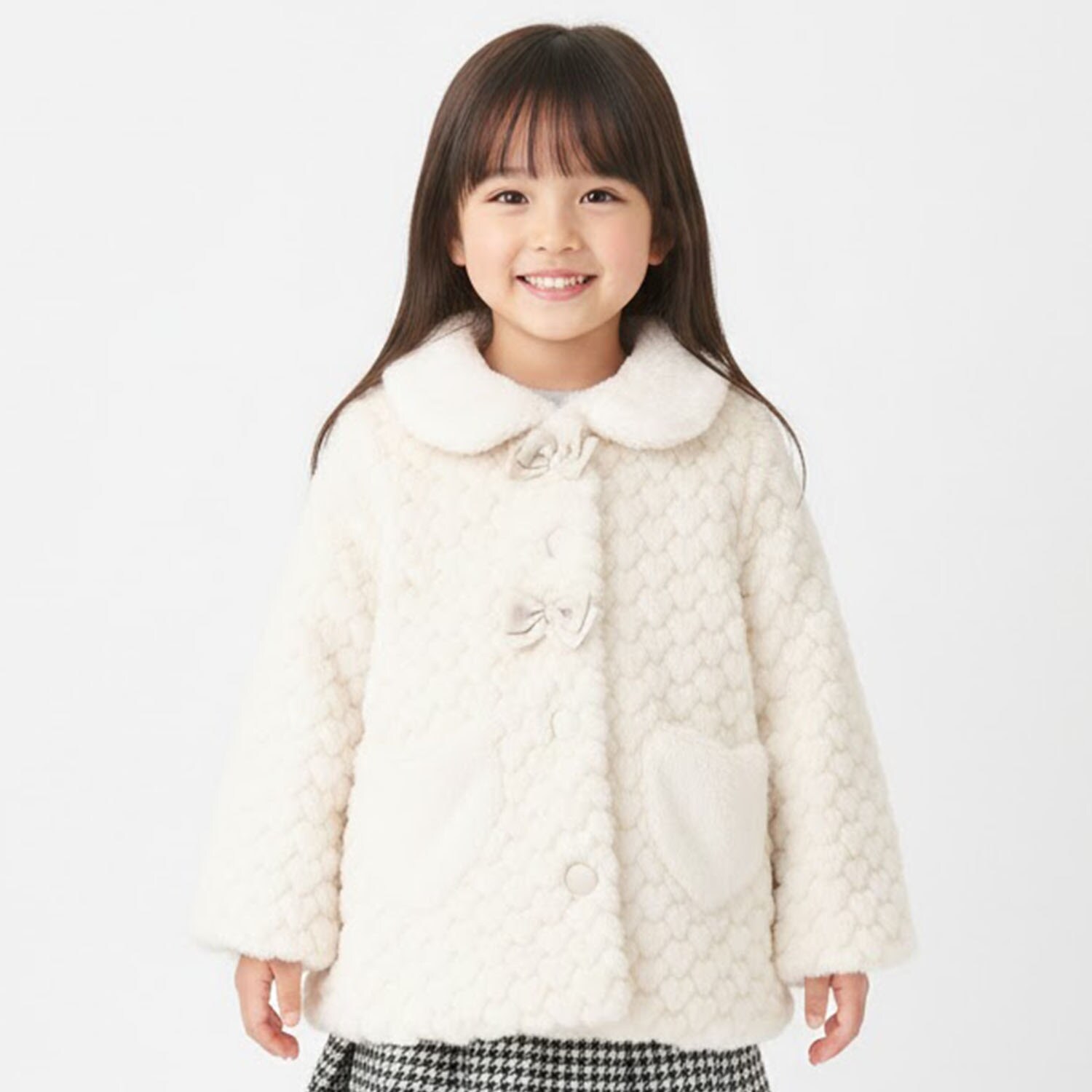 ハートモチーフフェイクファーコート