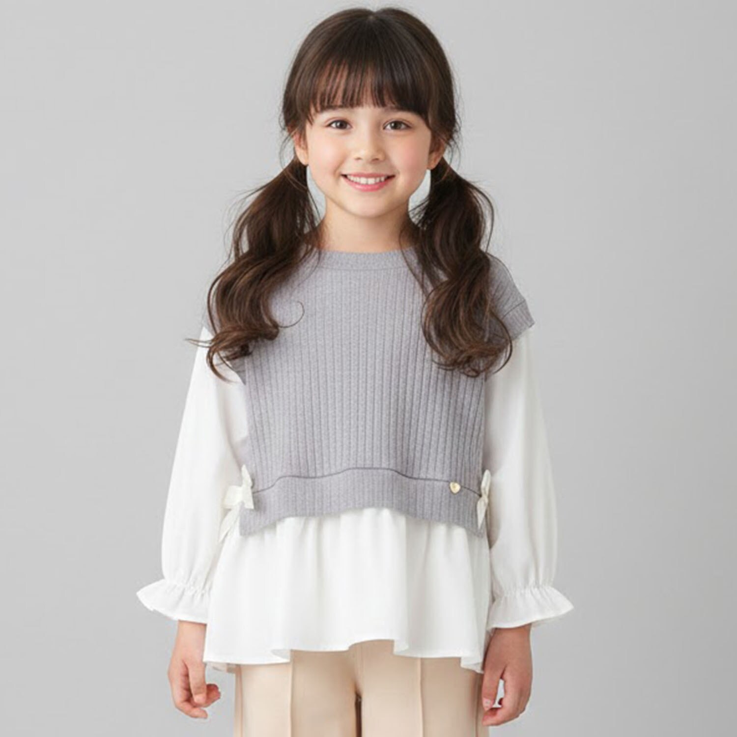 ニットベストドッキングチュニック