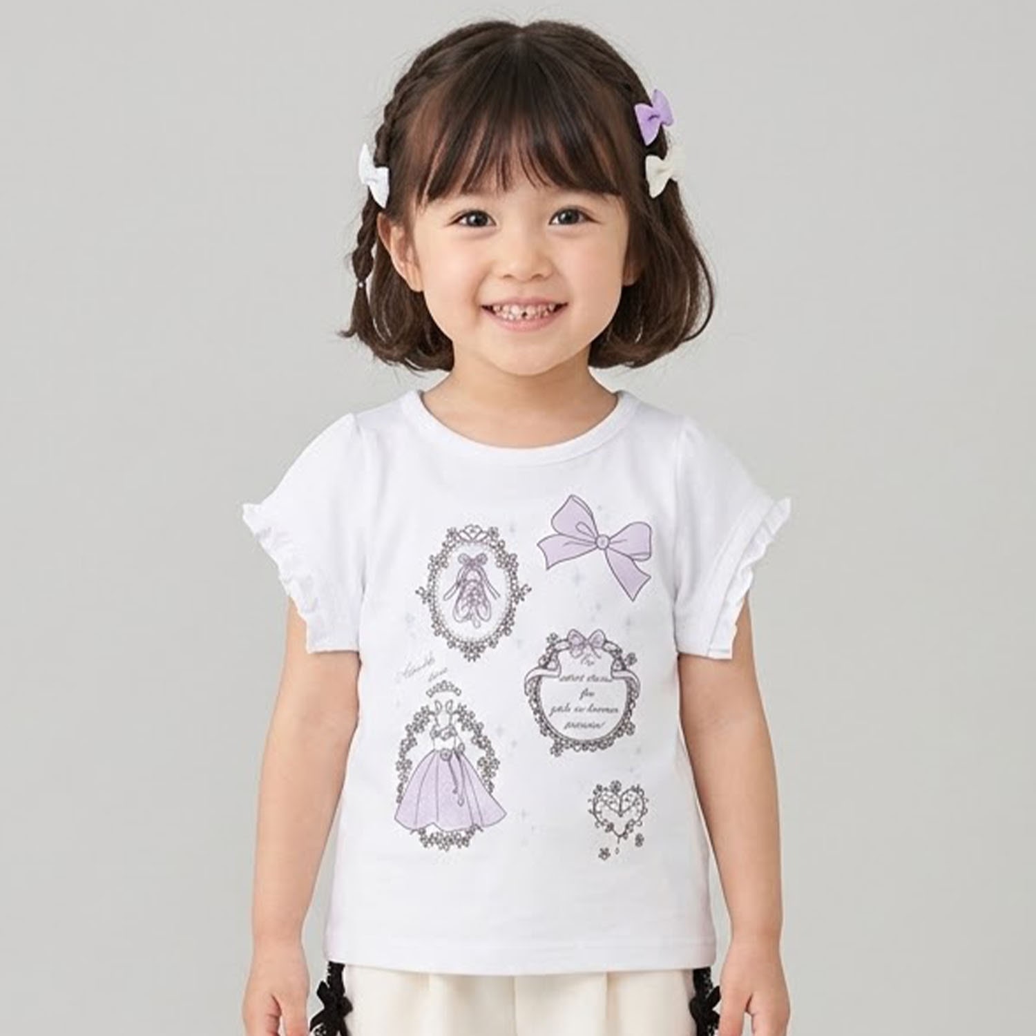 【990★ITEM】バレエモチーフ袖フリルTシャツ