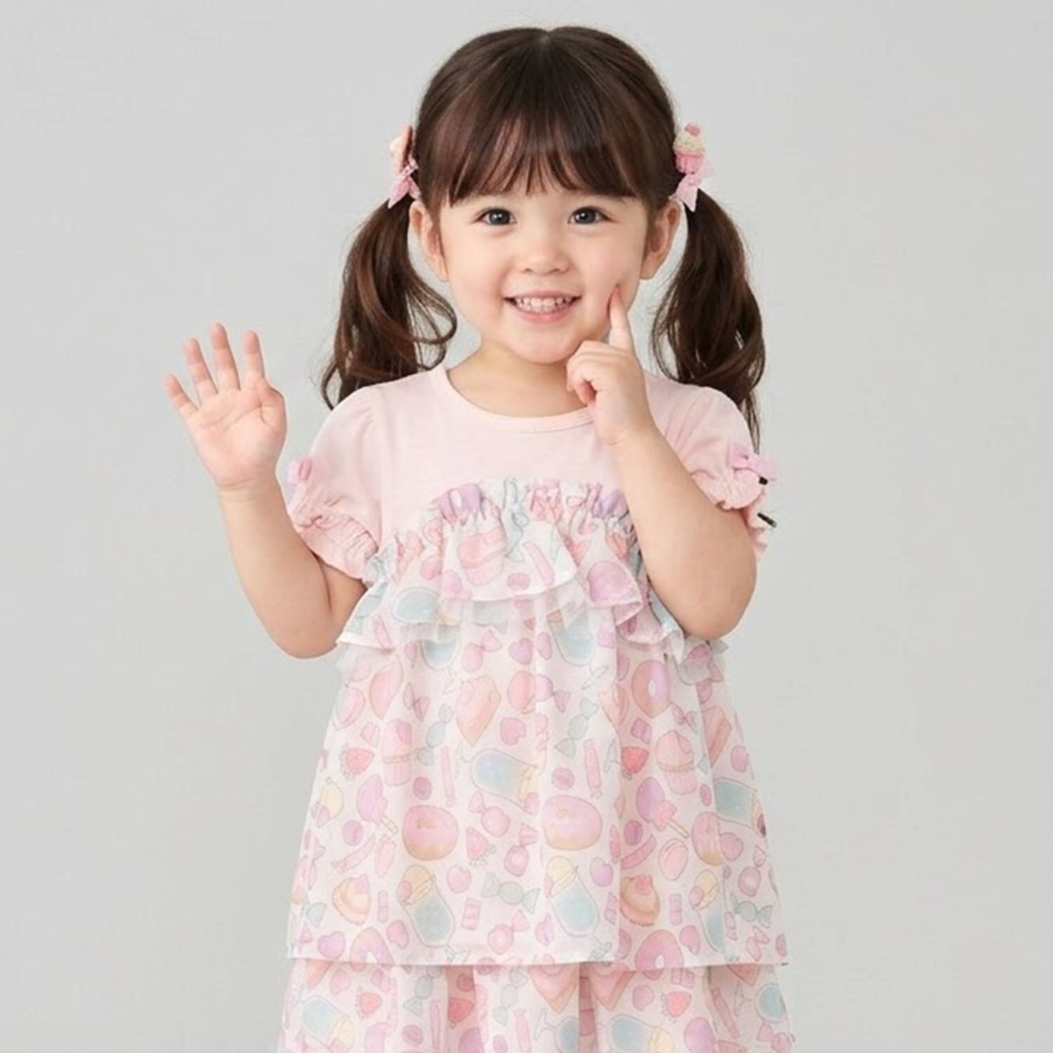 オリジナルプリントシフォンドッキングTシャツ