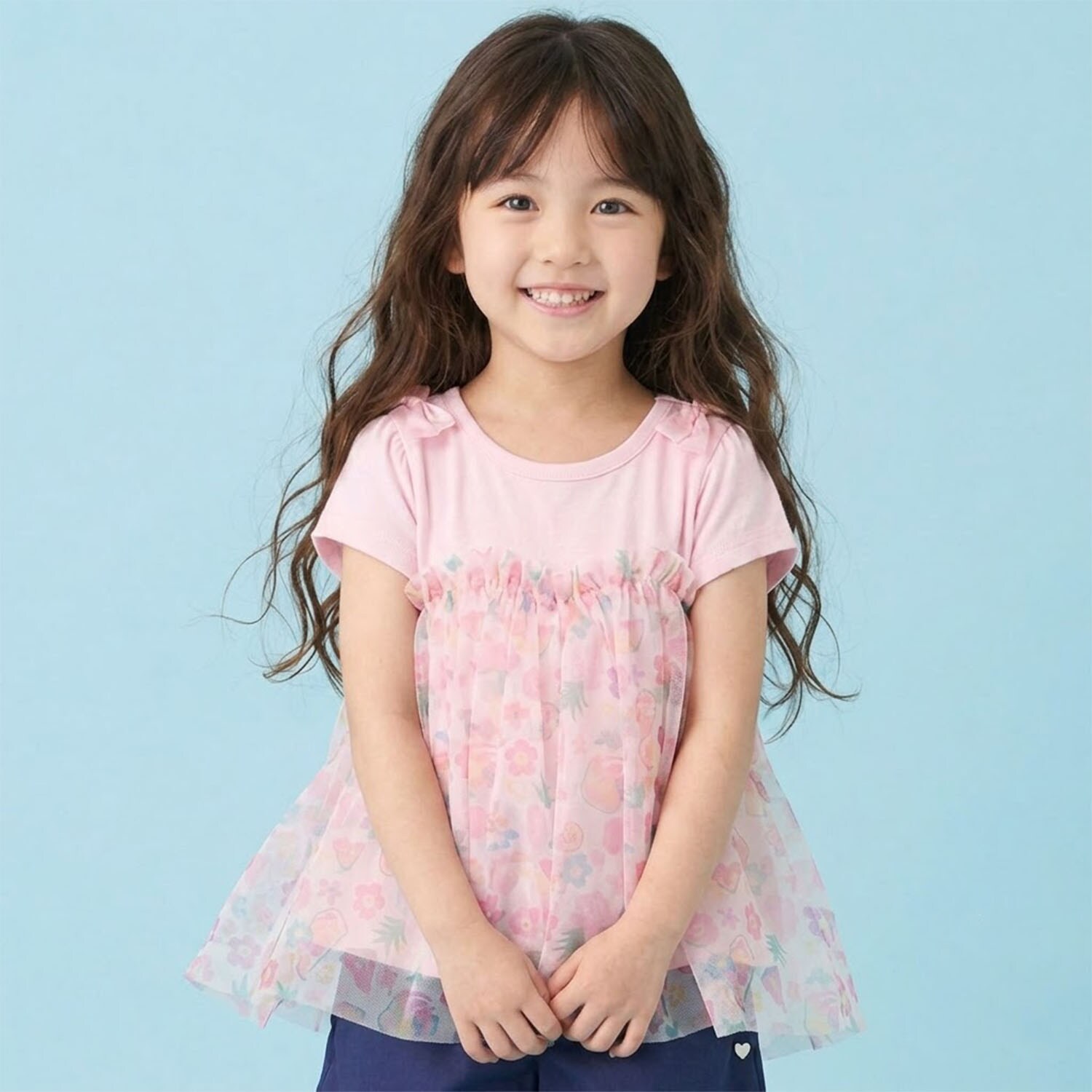 トロピカルチュールドッキングTシャツ