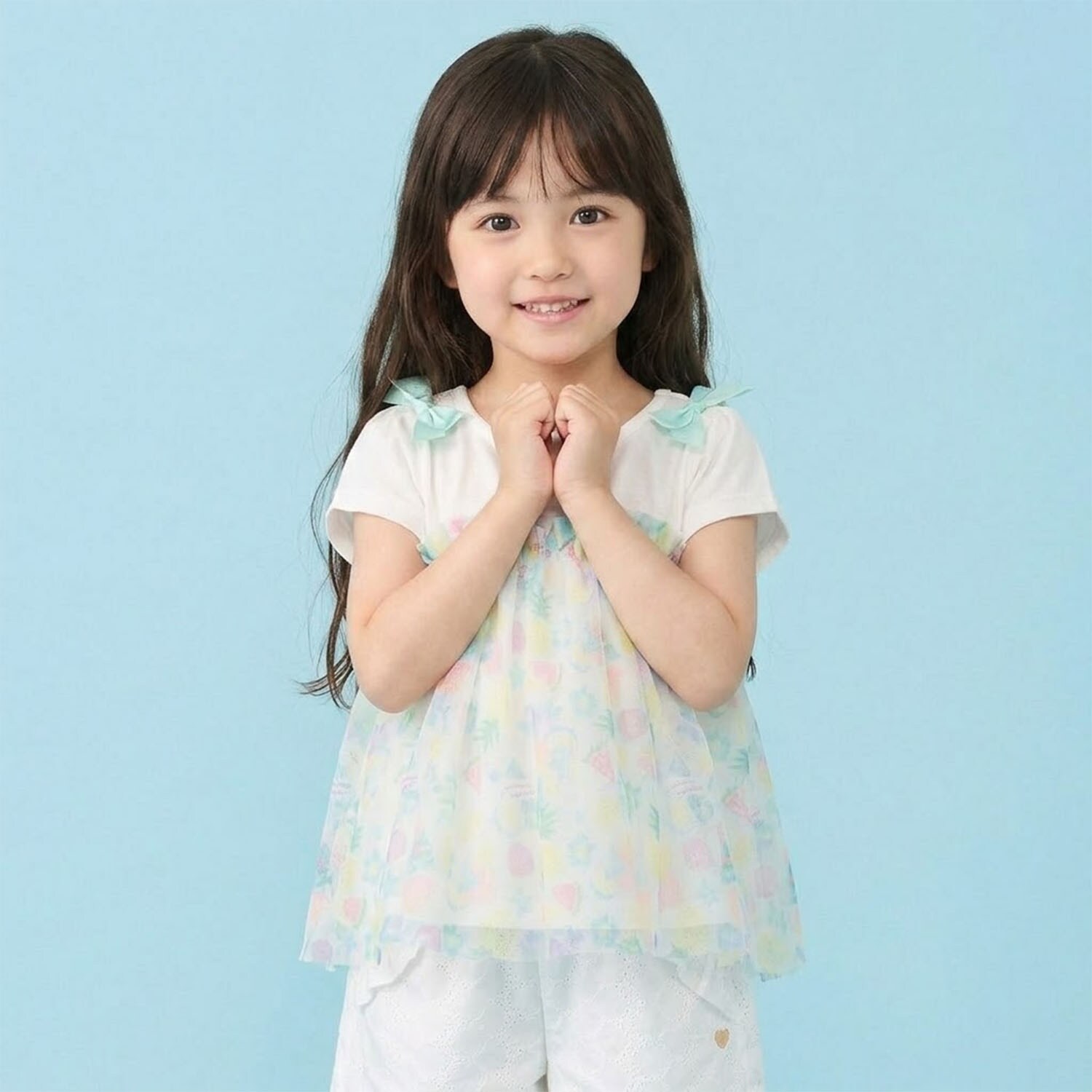 トロピカルチュールドッキングTシャツ