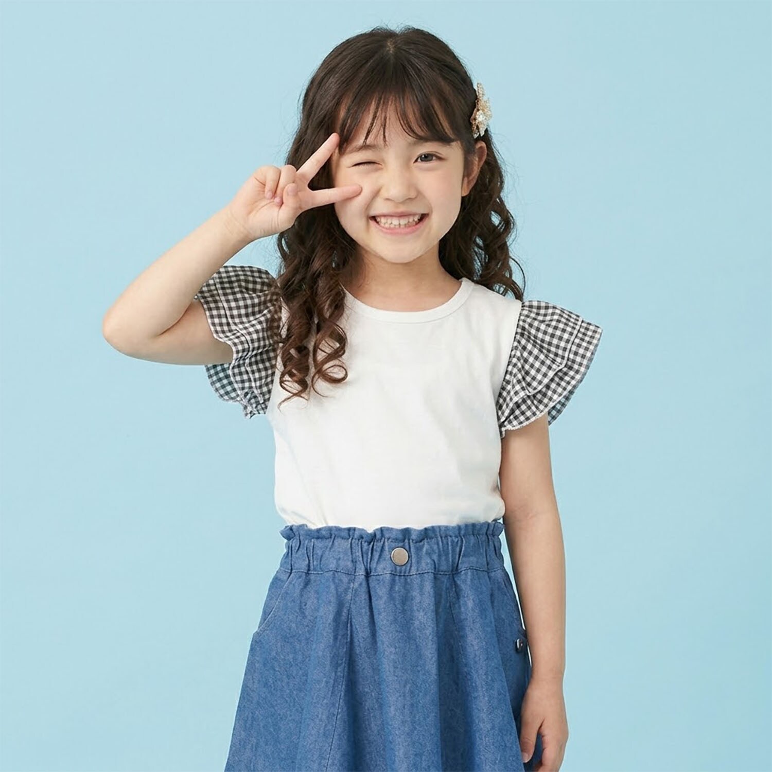 フリル袖Tシャツ