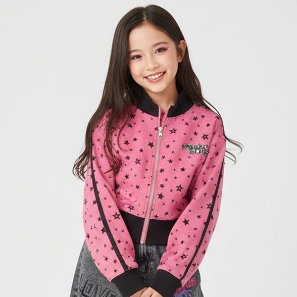 【エンジェルブルー】星総柄トラックジャケット