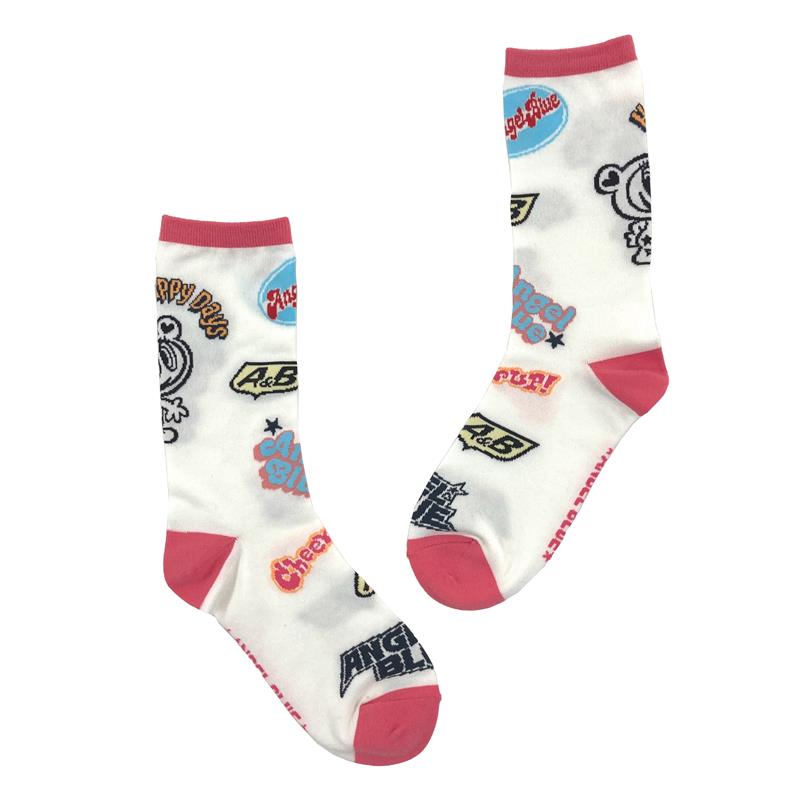 【エンジェルブルー】ナカムラくんロゴ柄ソックス