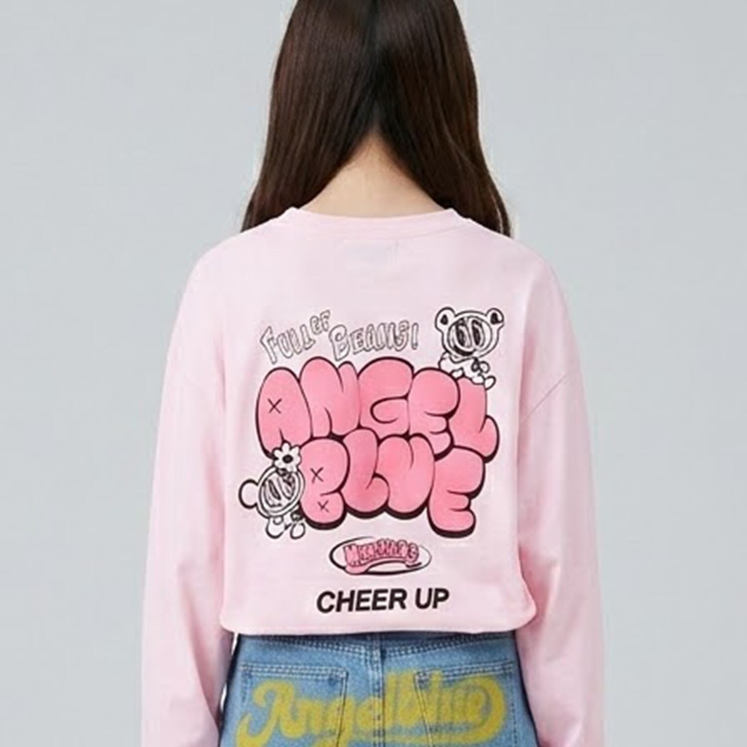 【エンジェルブルー】バックプリントルーズT