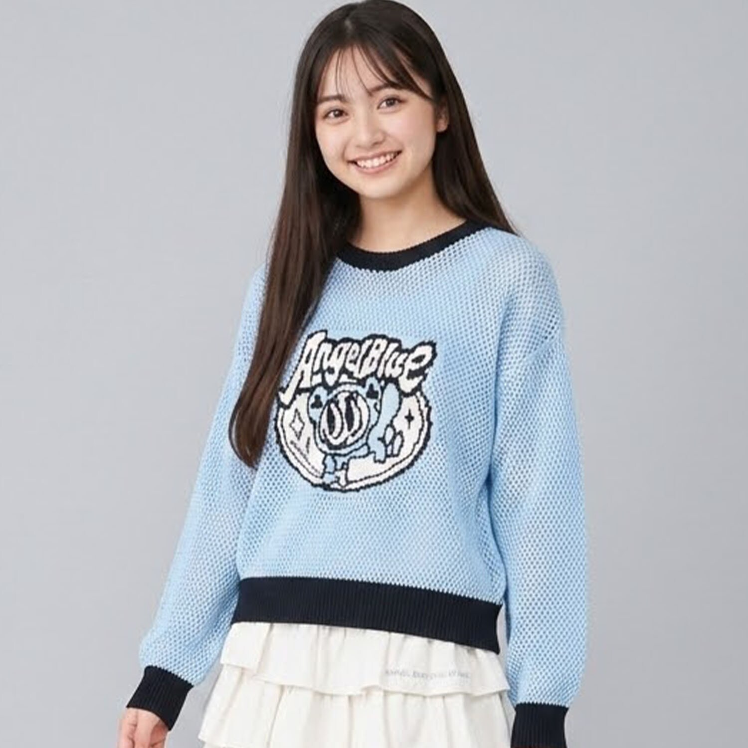 【エンジェルブルー】ナカムラくんメッシュニット