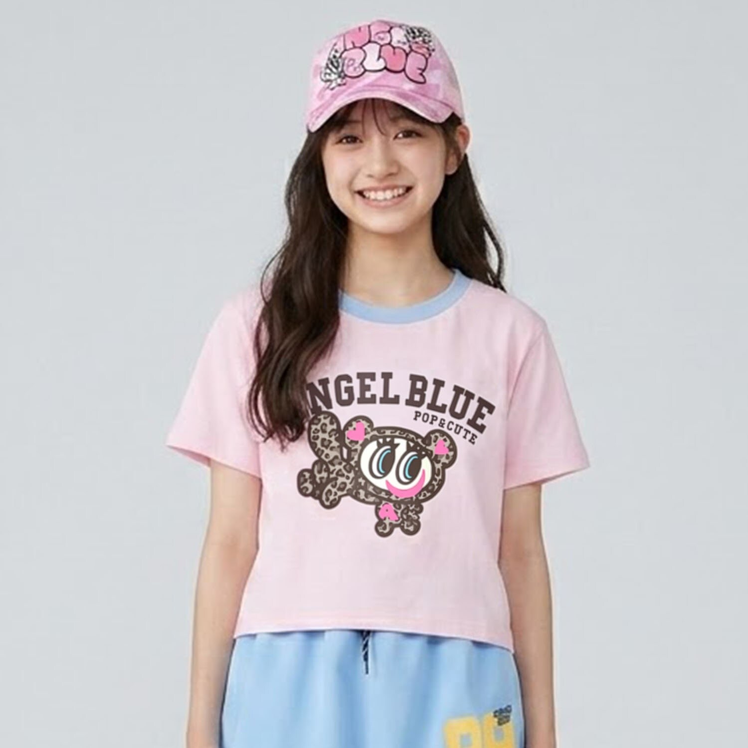 【エンジェルブルー】ナカムラくんリンガー半袖Tシャツ