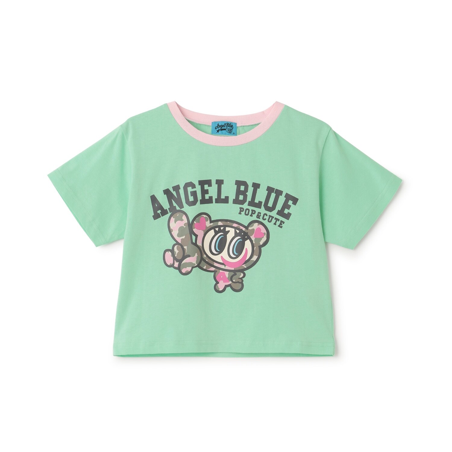 【エンジェルブルー】ナカムラくんリンガー半袖Tシャツ
