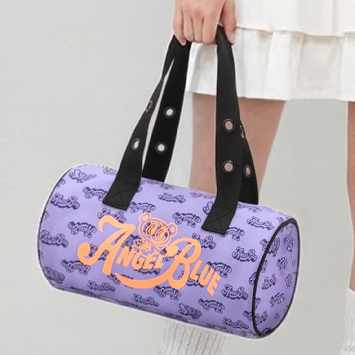 【エンジェルブルー】総柄ドラムバック