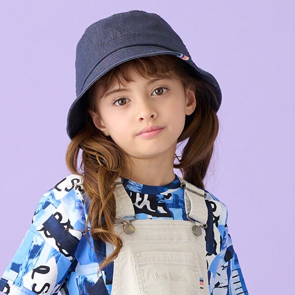 ロゴエンボスデニムバケットハット